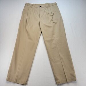 Banana Republic Rapid Movement Chino Mens 36x30 Tan Smithfield Pleated Straight